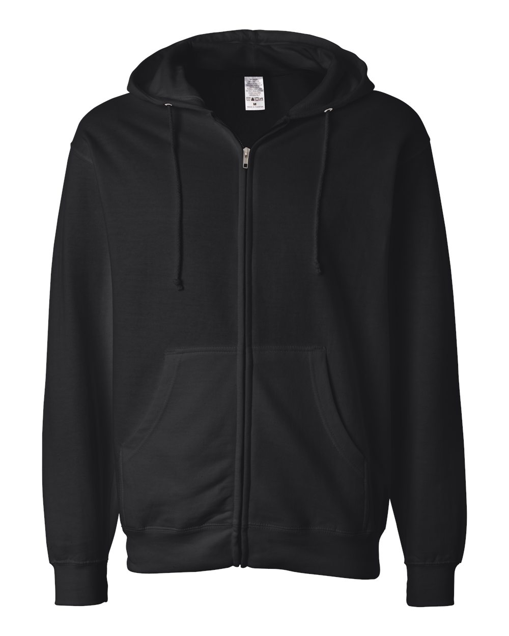 Independent Trading Co. Midweight Full-Zip Hooded Sweatshirt SS4500Z in Black