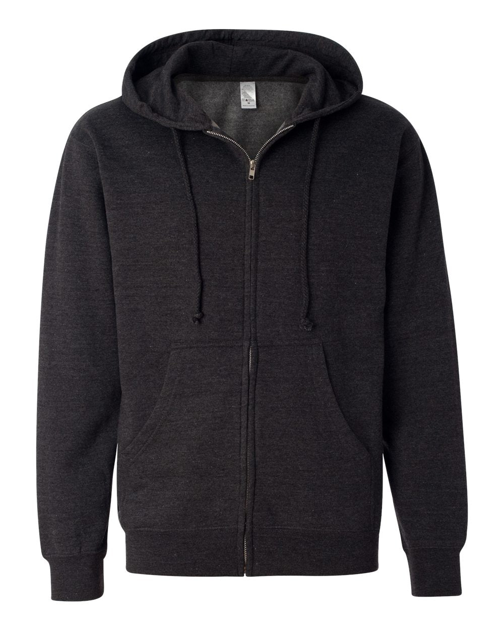 Independent Trading Co. Midweight Full-Zip Hooded Sweatshirt SS4500Z in Charcoal Heather