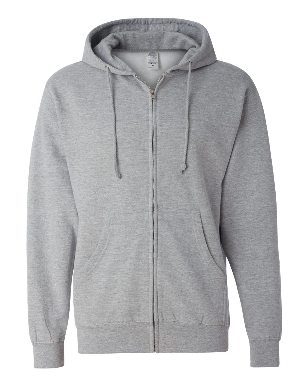 Independent Trading Co. Midweight Full-Zip Hooded Sweatshirt SS4500Z in Grey Heather