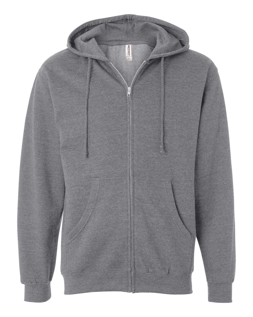 Independent Trading Co. Midweight Full-Zip Hooded Sweatshirt SS4500Z in Gunmetal Heather