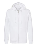 Independent Trading Co. Midweight Full-Zip Hooded Sweatshirt SS4500Z in White