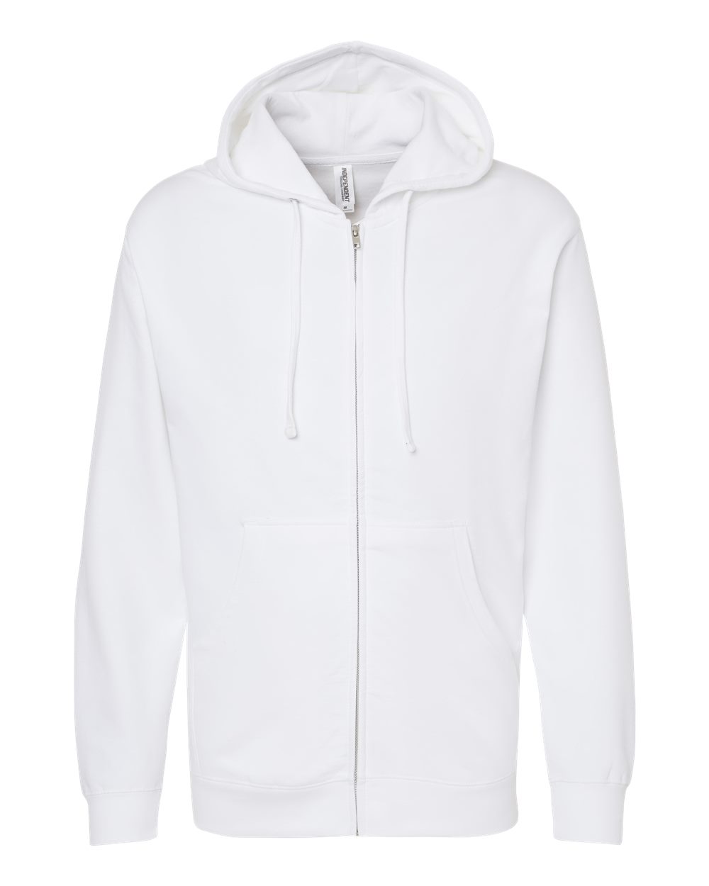 Independent Trading Co. Midweight Full-Zip Hooded Sweatshirt SS4500Z in White