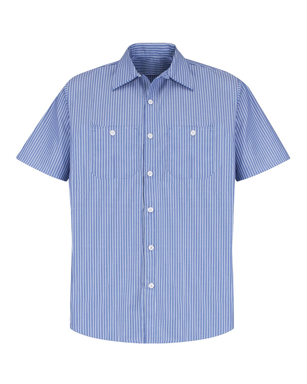 Red Kap SP20 Premium Short Sleeve Work Shirt - GM Blue/White