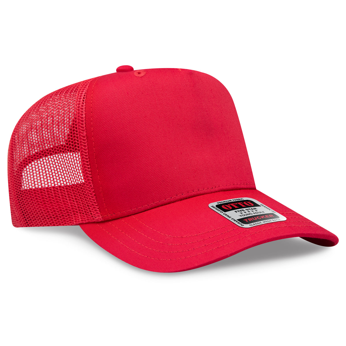 OTTO 32-285 5 Panel Mid Profile Mesh Back Trucker Hat