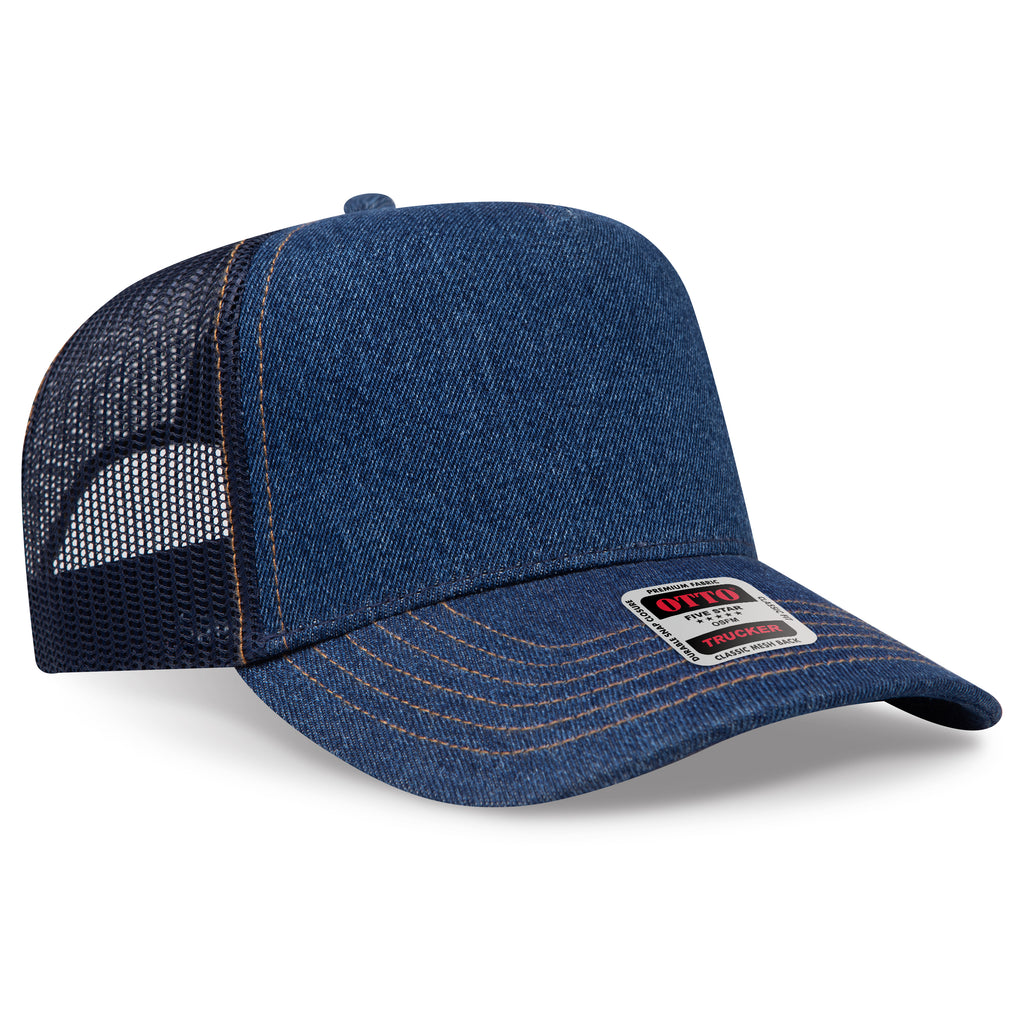 OTTO 32-285 5 Panel Mid Profile Mesh Back Trucker Hat