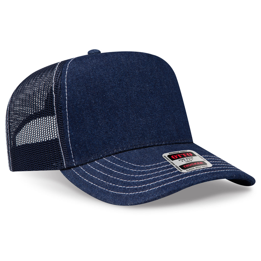 OTTO 32-285 5 Panel Mid Profile Mesh Back Trucker Hat