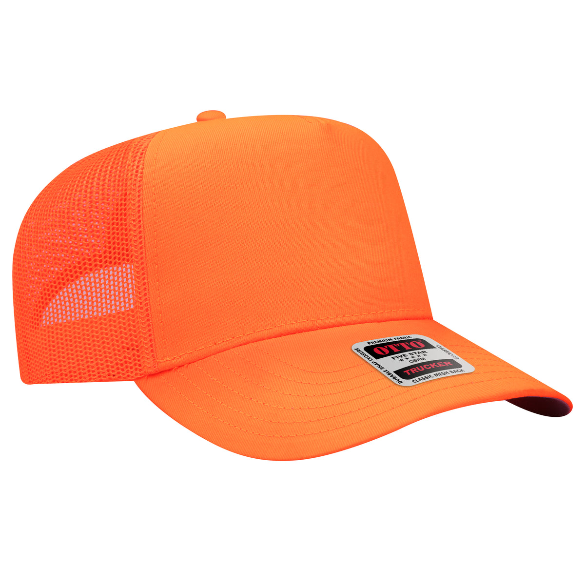 OTTO 32-285 5 Panel Mid Profile Mesh Back Trucker Hat