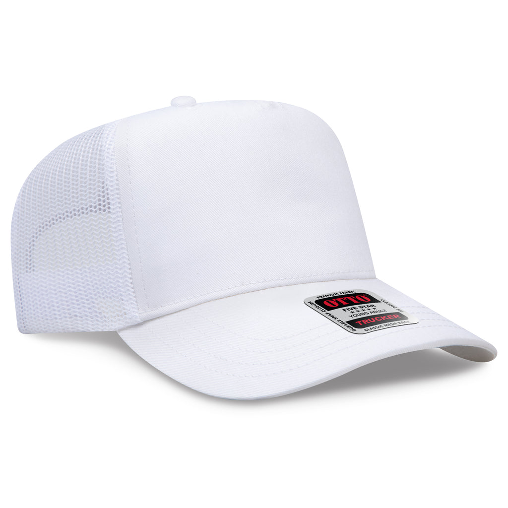 OTTO 32-285 5 Panel Mid Profile Mesh Back Trucker Hat