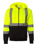 ML Kishigo JS102 Hi-Vis Full-Zip Hooded Sweatshirt - Lime
