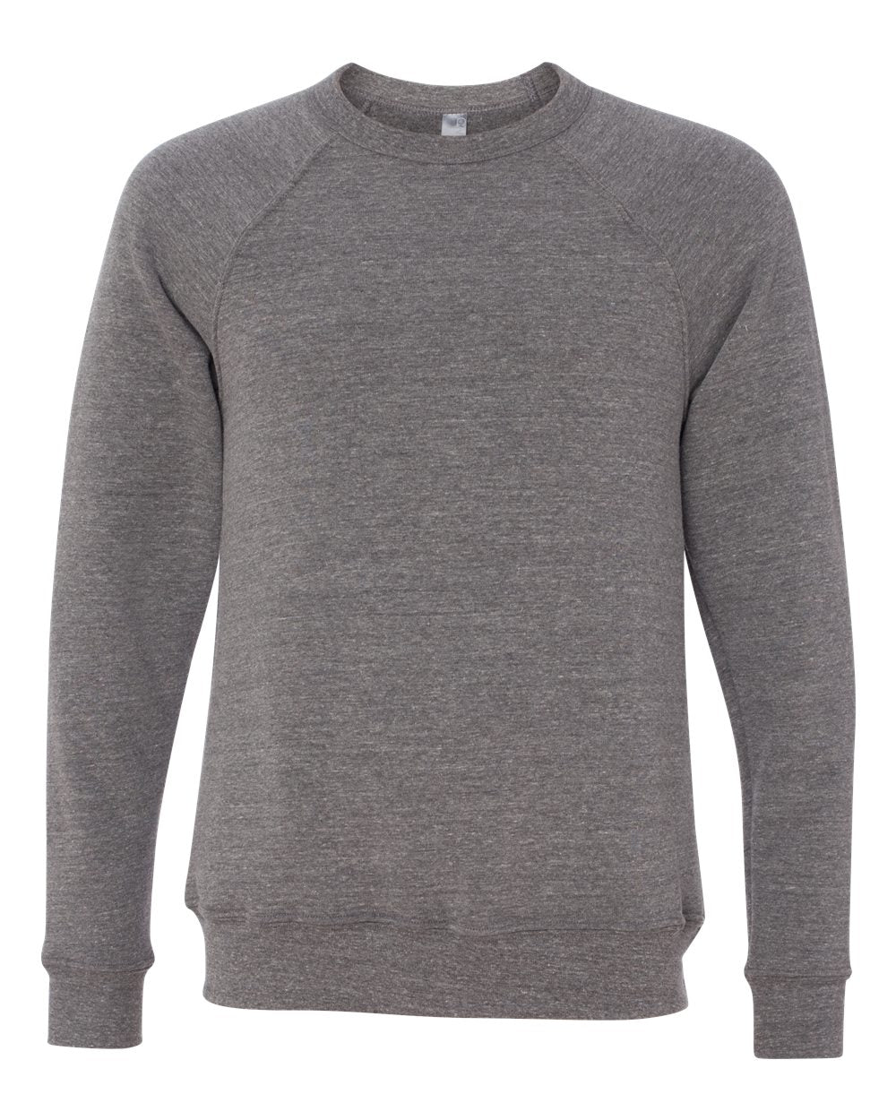 BELLA+CANVAS Sponge Fleece Raglan Crewneck 3901 in Grey Triblend