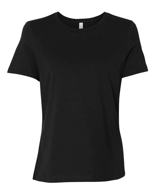 BELLA+CANVAS 6400 Women's Relaxed Jersey T-Shirt in Black