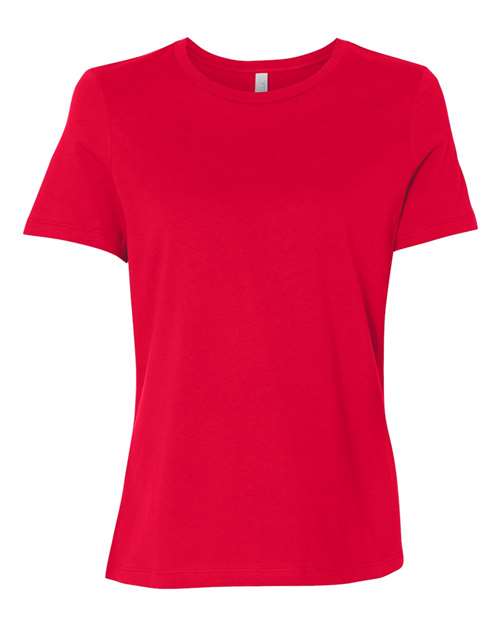 BELLA+CANVAS 6400 Women's Relaxed Jersey T-Shirt in Red
