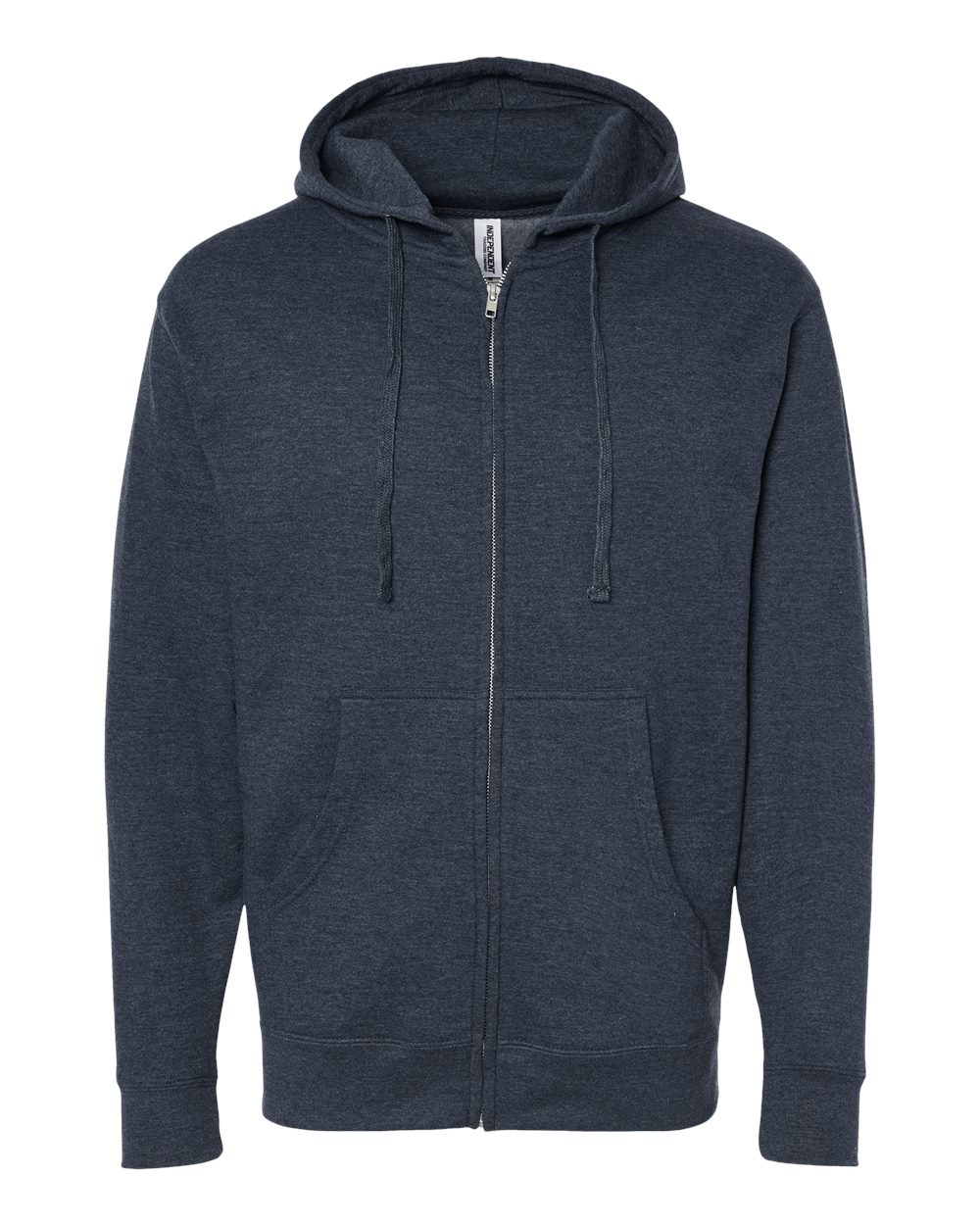 Independent Trading Co. Midweight Full-Zip Hooded Sweatshirt SS4500Z in Classic Navy Heather