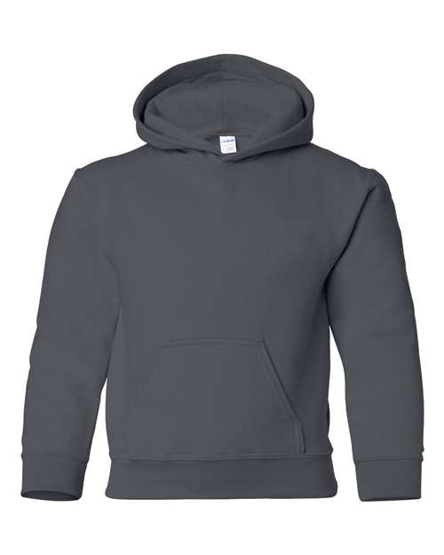 Gildan 18500B Youth Heavy Blend Hooded Sweatshirt in Charcoal