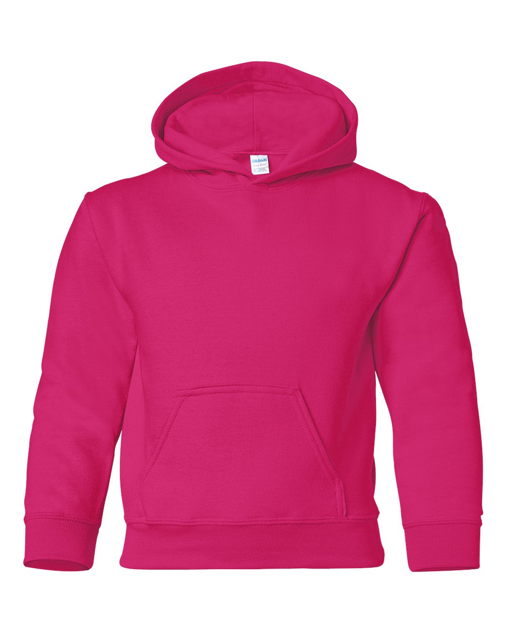 Gildan Youth Heavy Blend Hooded Sweatshirt 18500B in Heliconia