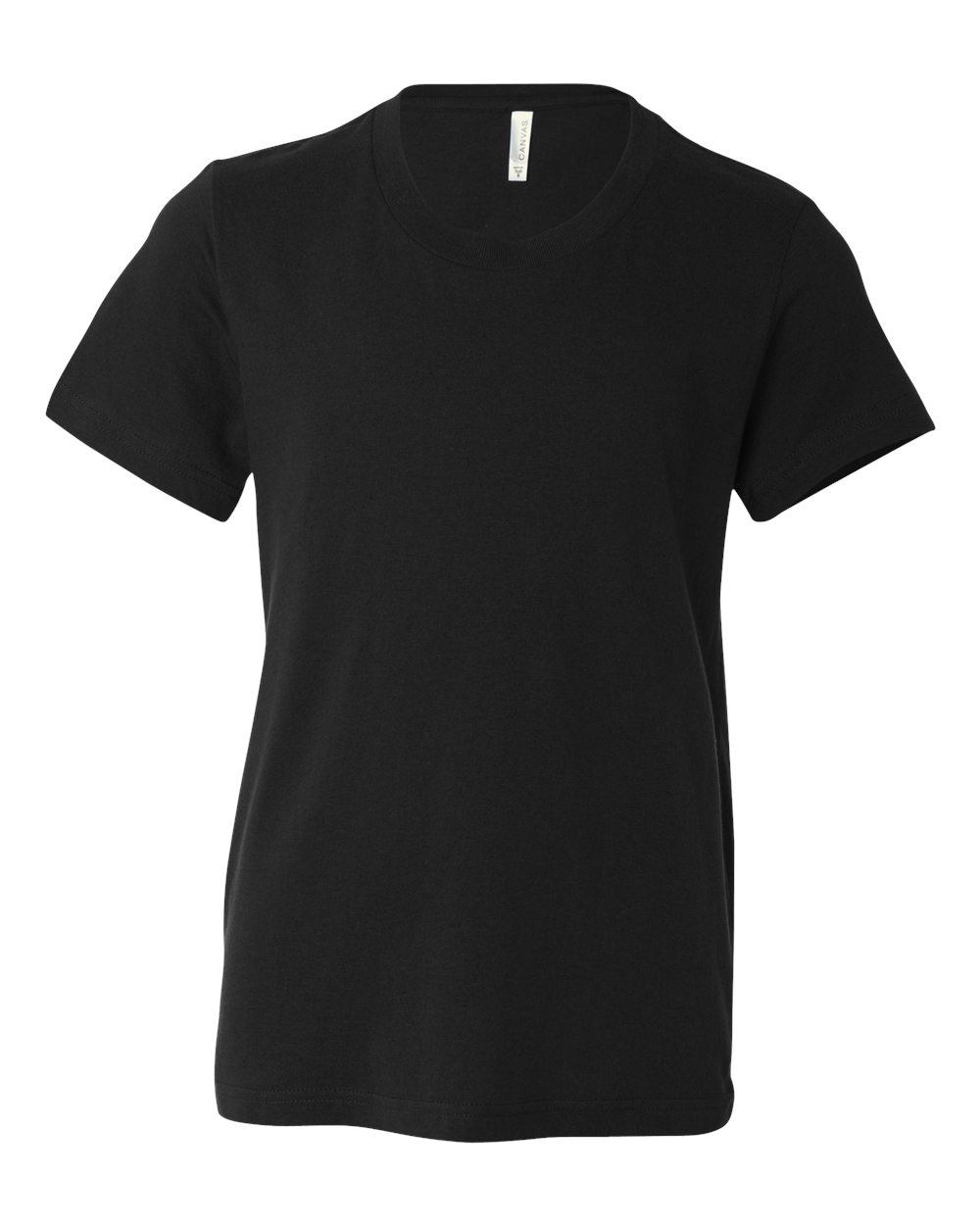 BELLA+CANVAS 3001Y Youth Jersey T-Shirt in Black
