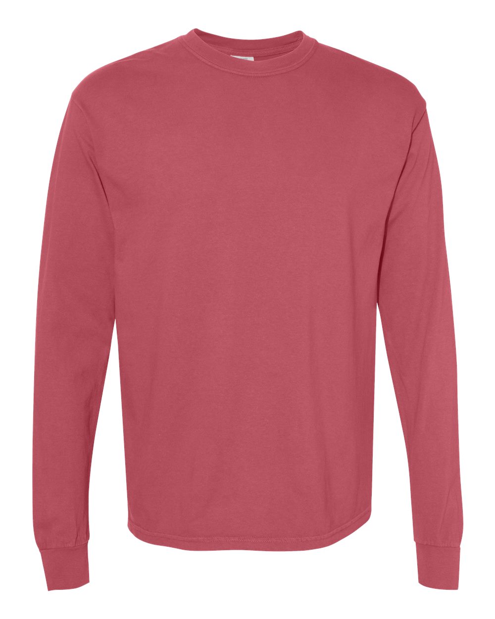 Comfort Colors 6014 Garment-Dyed Long Sleeve T-Shirt in Crimson