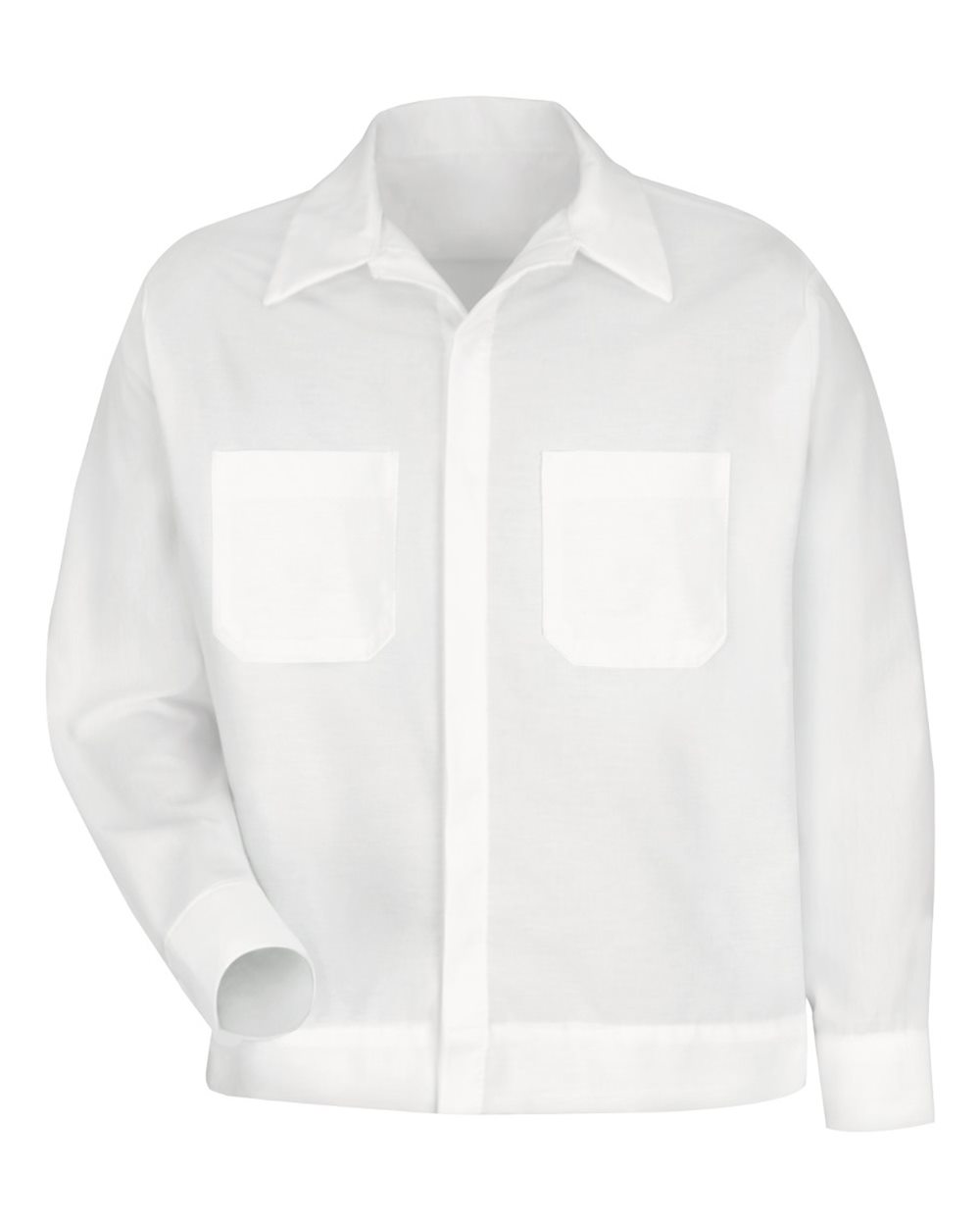 Red Kap SP35 Button-Front Shirt Jacket - White