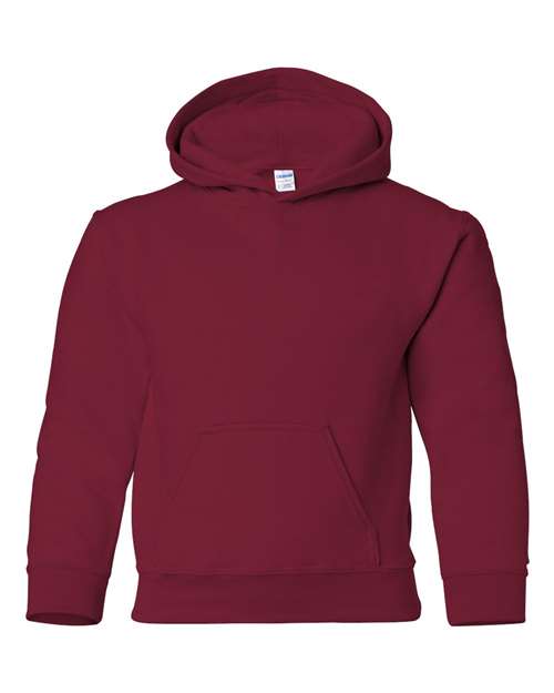 Gildan 18500B Youth Heavy Blend Hooded Sweatshirt in Cardinal Red