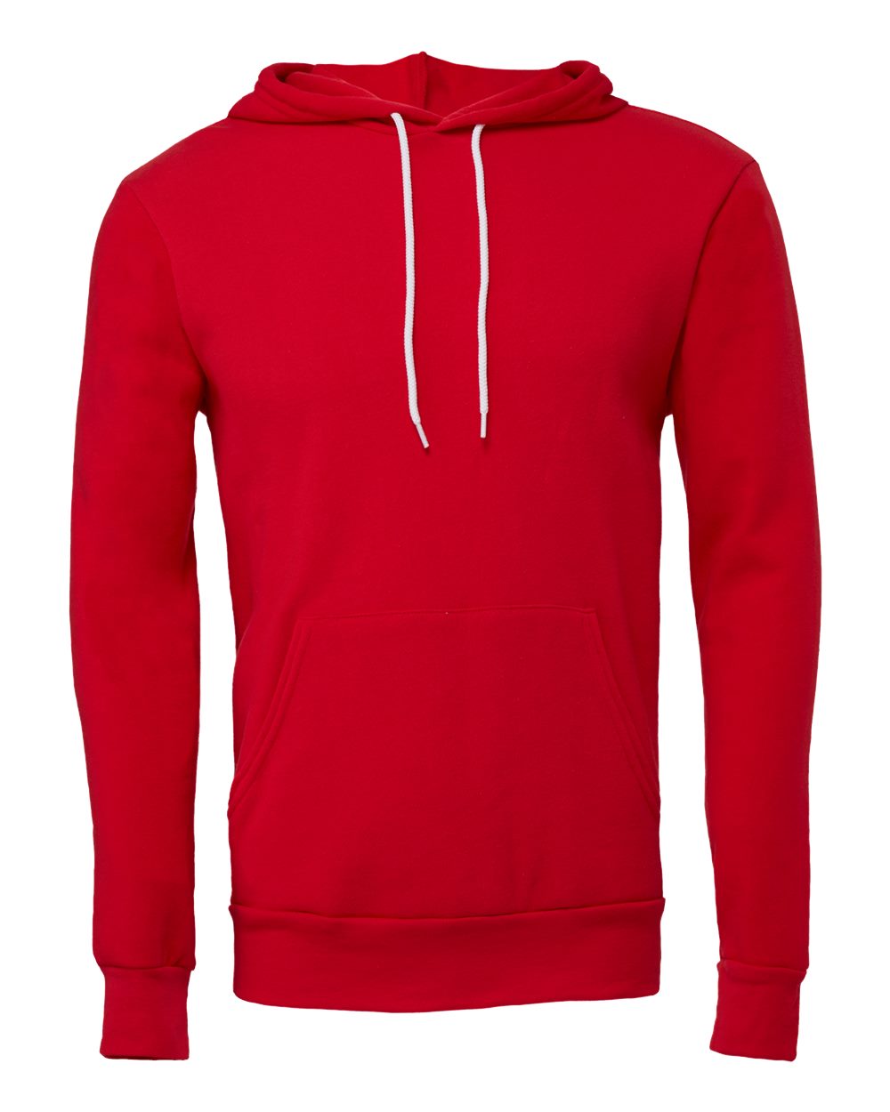 BELLA+CANVAS Sponge Fleece Pullover Hoodie 3719 in Red