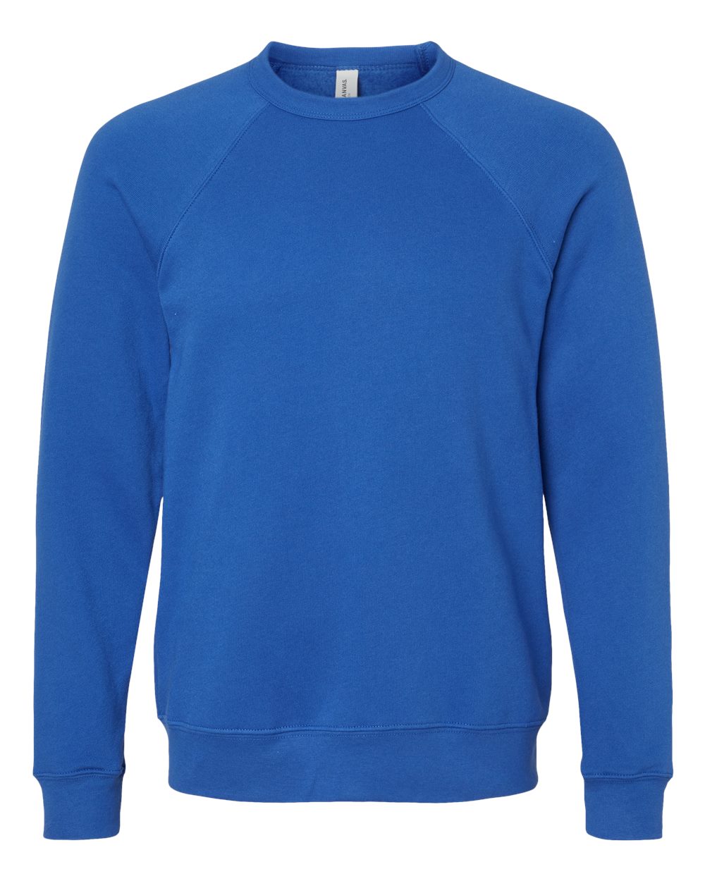 BELLA+CANVAS Sponge Fleece Raglan Crewneck 3901 in True Royal