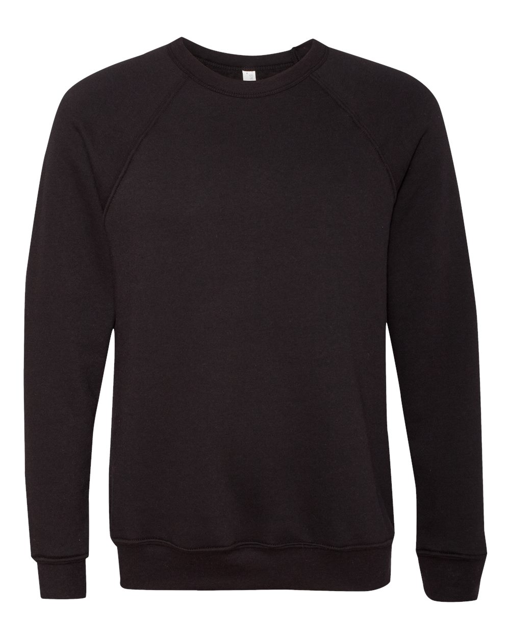 BELLA+CANVAS Sponge Fleece Raglan Crewneck 3901 in Black