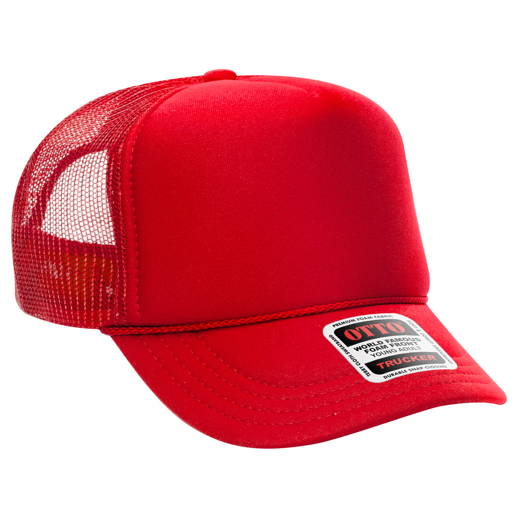 OTTO 39-165 5 Panel High Crown Mesh Back Trucker Hat