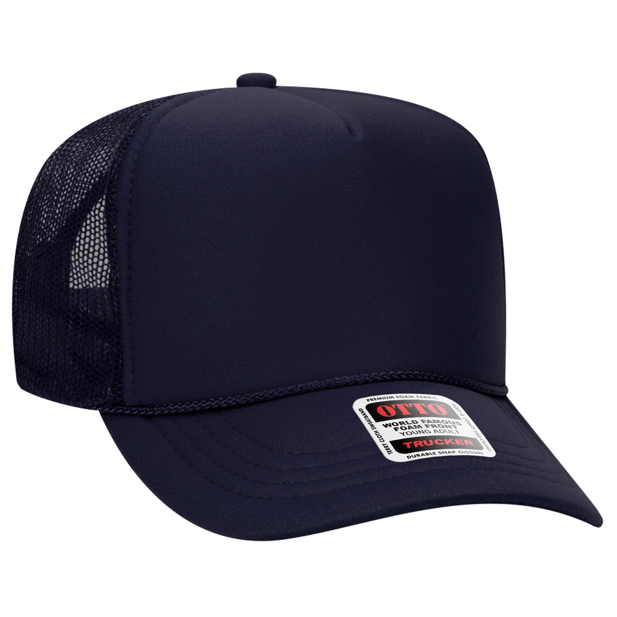 OTTO 39-165 5 Panel High Crown Mesh Back Trucker Hat