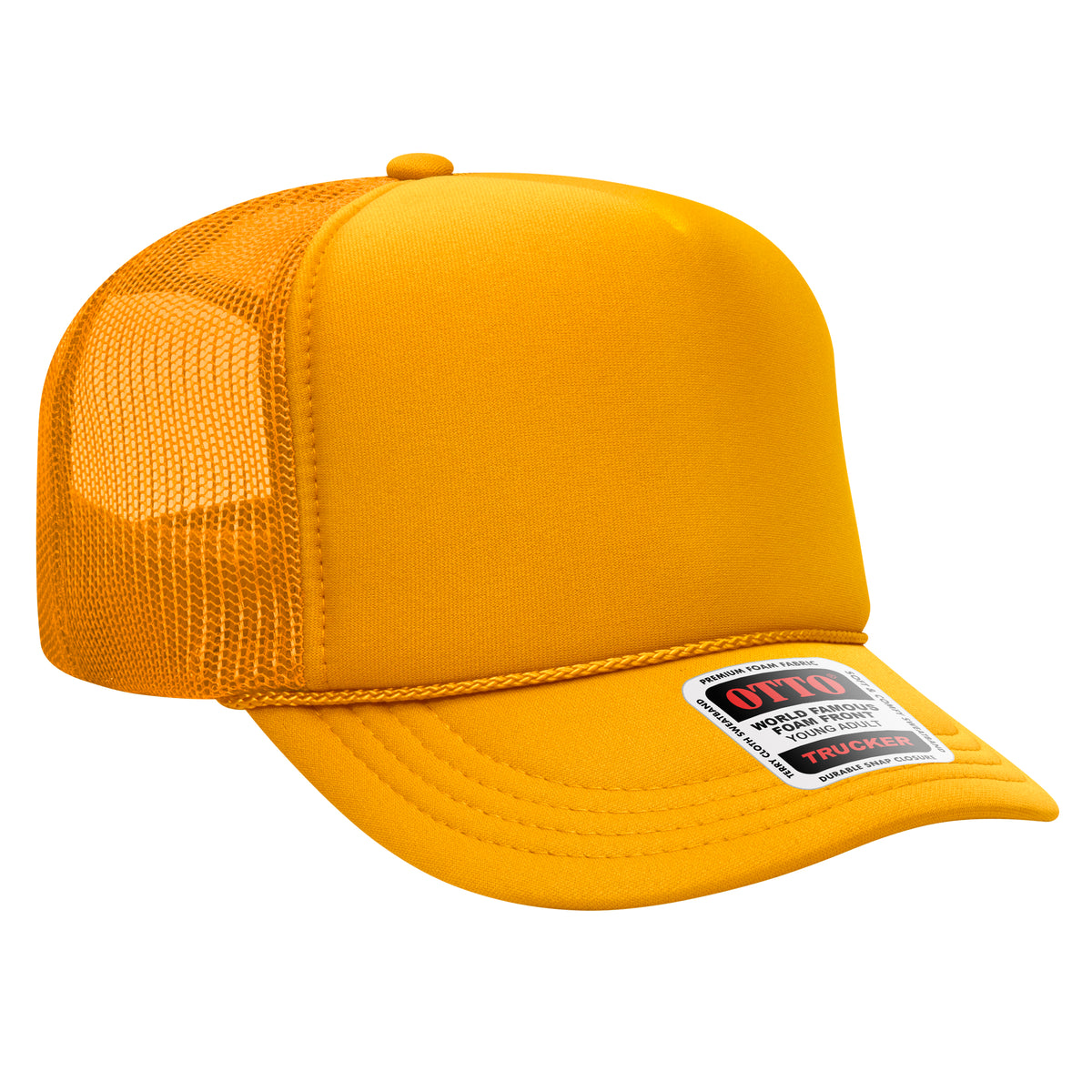OTTO 39-165 5 Panel High Crown Mesh Back Trucker Hat