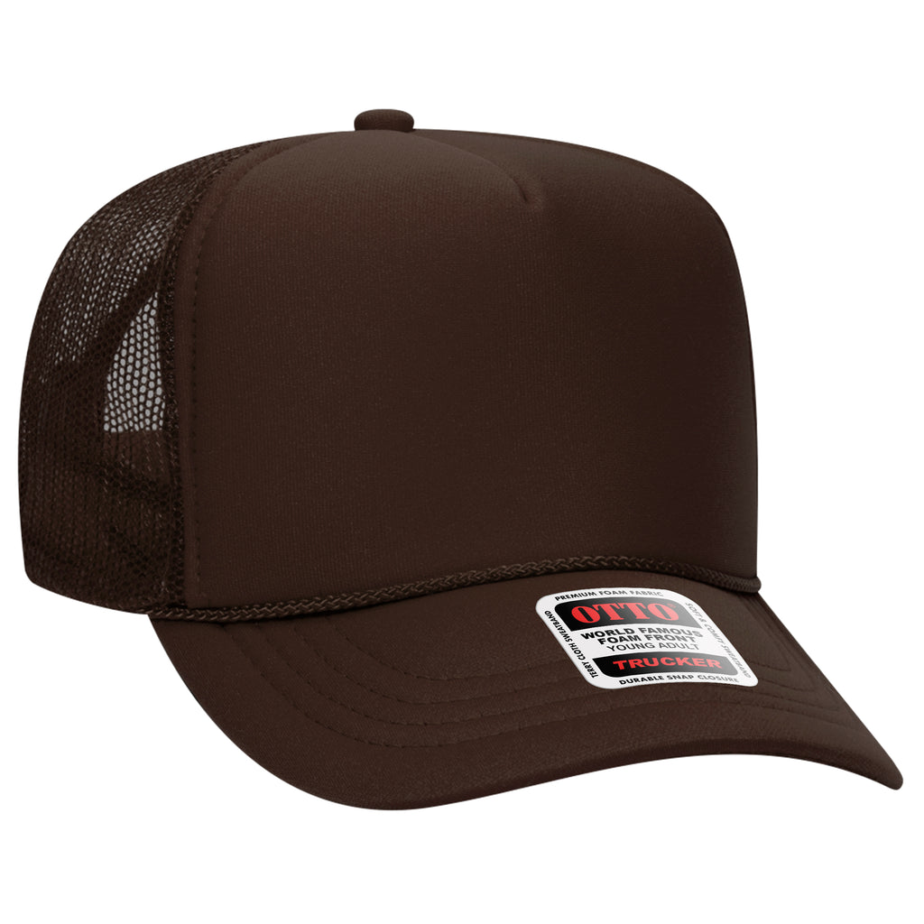 OTTO 39-165 5 Panel High Crown Mesh Back Trucker Hat