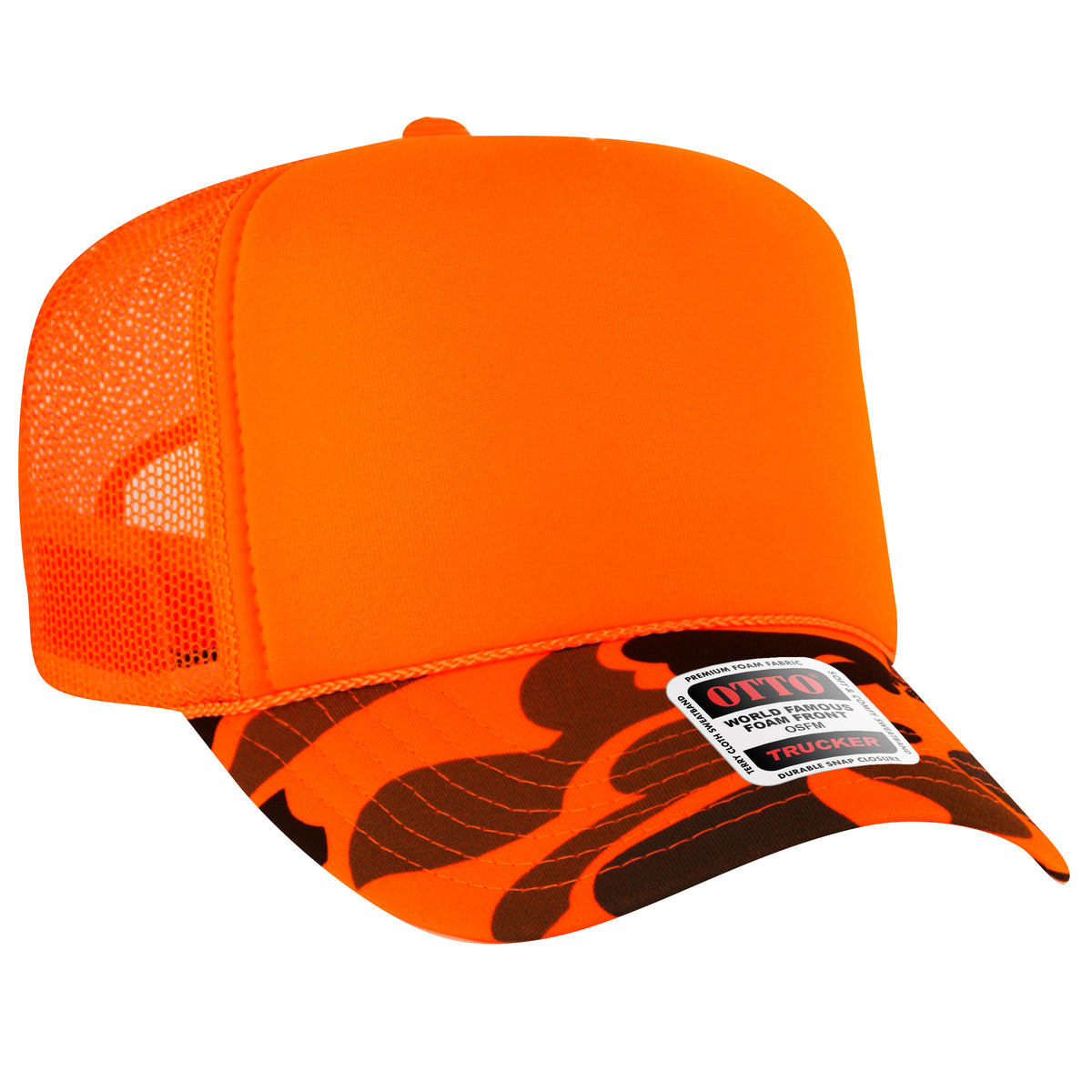 OTTO 39-165 5 Panel High Crown Mesh Back Trucker Hat