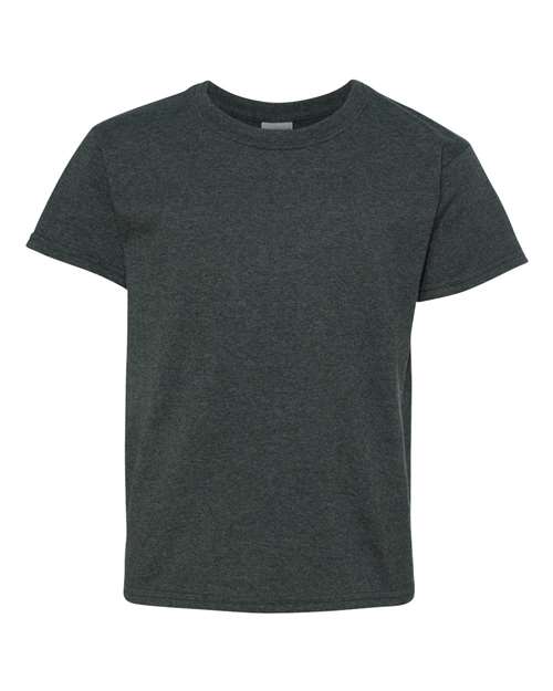 Gildan 5000B Youth Heavy Cotton T-Shirt in Dark Heather