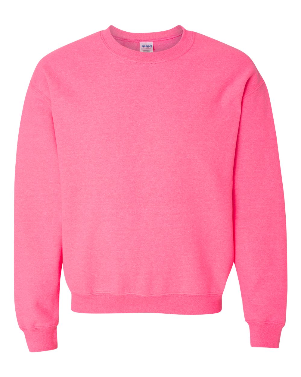 Gildan Heavy Blend Crewneck Sweatshirt 18000 in Safety Pink