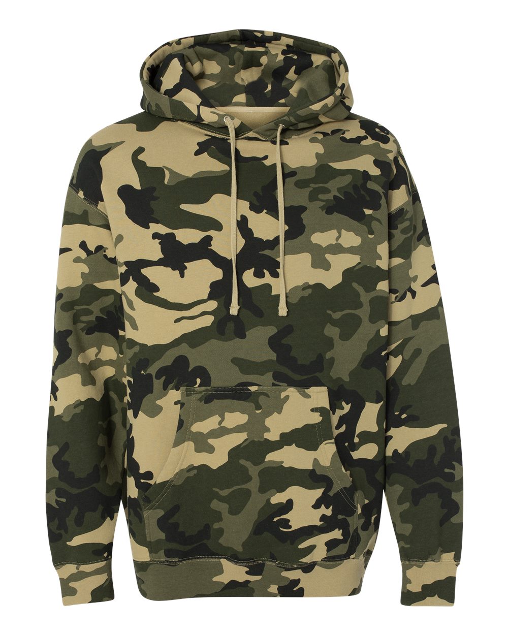 Independent Trading Co. Heavyweight Hooded Sweatshirt IND4000 in Army Camo