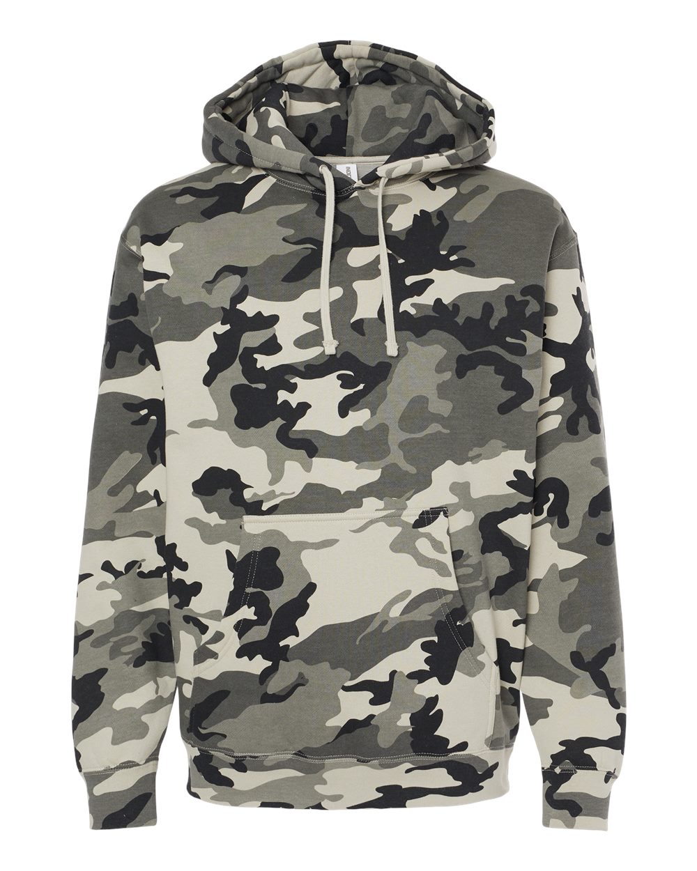 Independent Trading Co. Heavyweight Hooded Sweatshirt IND4000 in Snow Camo