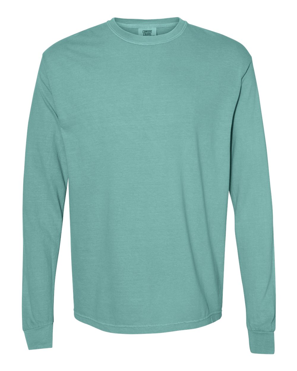 Comfort Colors 6014 Garment-Dyed Long Sleeve T-Shirt in Seafoam
