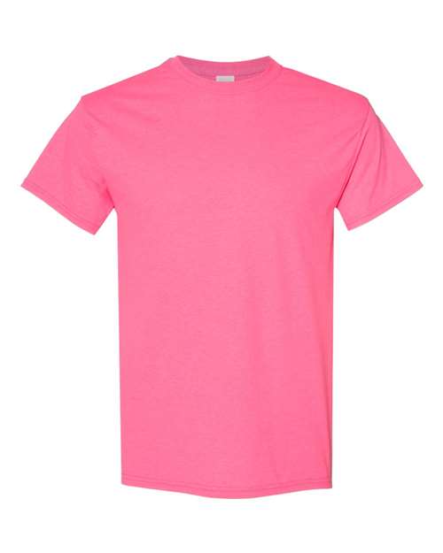 Gildan 5000 Heavy Cotton T-Shirt in Safety Pink