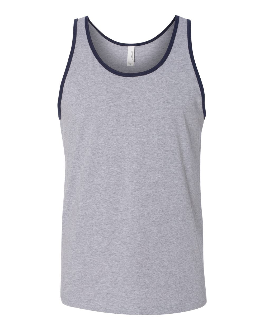BELLA+CANVAS 3480 Unisex Jersey Tank in Athletic Heather/ Navy