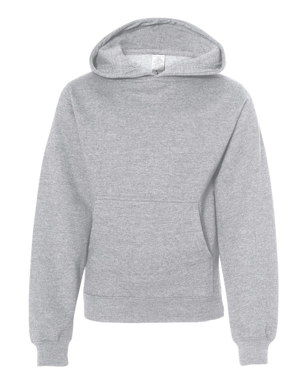 Independent Trading Co. Youth Midweight Hooded Sweatshirt SS4001Y in Grey Heather