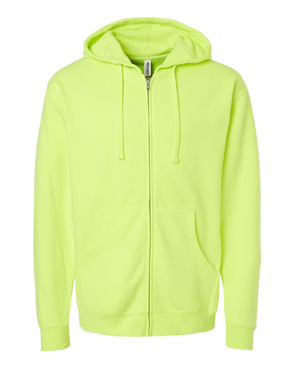 Independent Trading Co. Midweight Full-Zip Hooded Sweatshirt SS4500Z in Safety Yellow