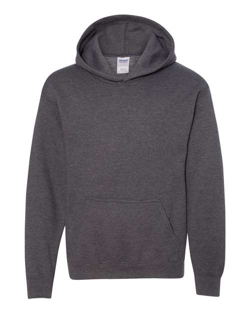 Gildan 18500B Youth Heavy Blend Hooded Sweatshirt in Dark Heather