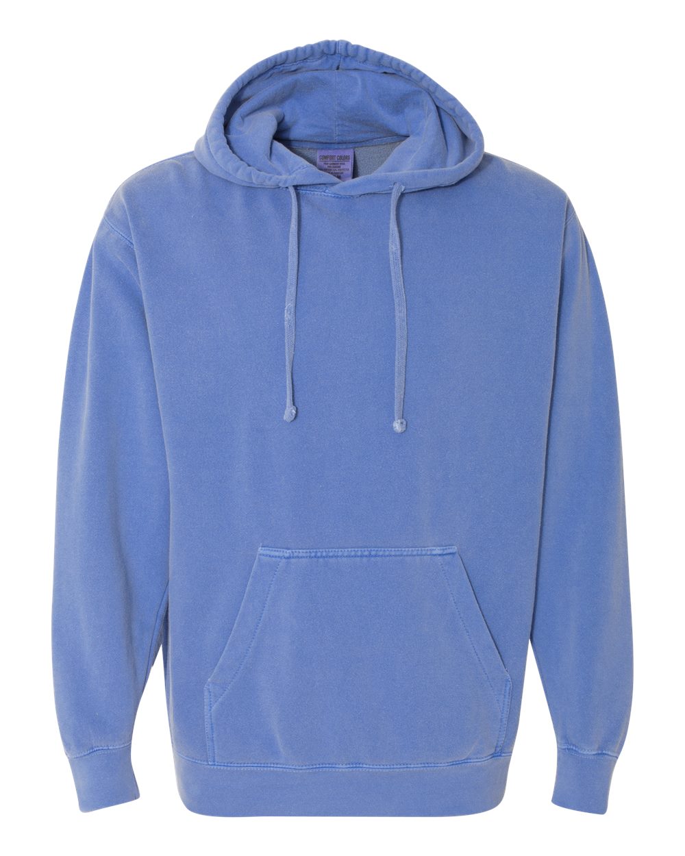 Comfort Colors Garment-Dyed Hooded Sweatshirt 1567 in Flo Blue