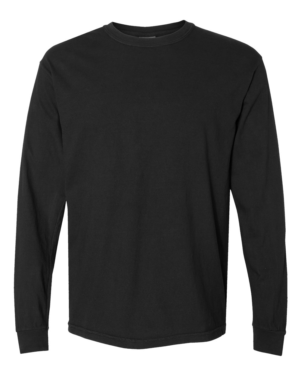 Comfort Colors 6014 Garment-Dyed Long Sleeve T-Shirt in Black