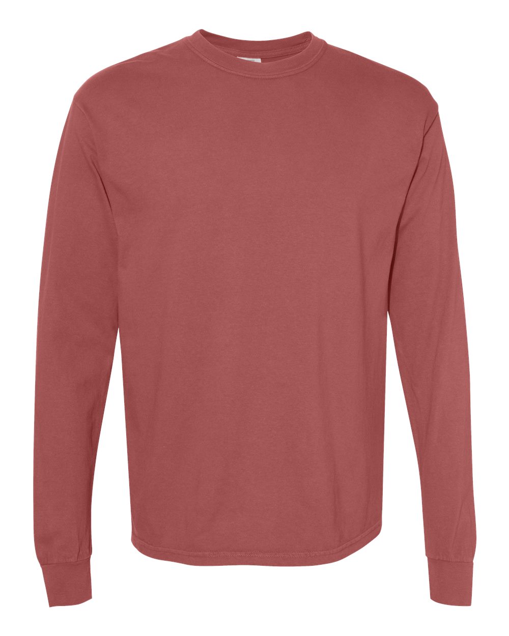 Comfort Colors 6014 Garment-Dyed Long Sleeve T-Shirt in Brick