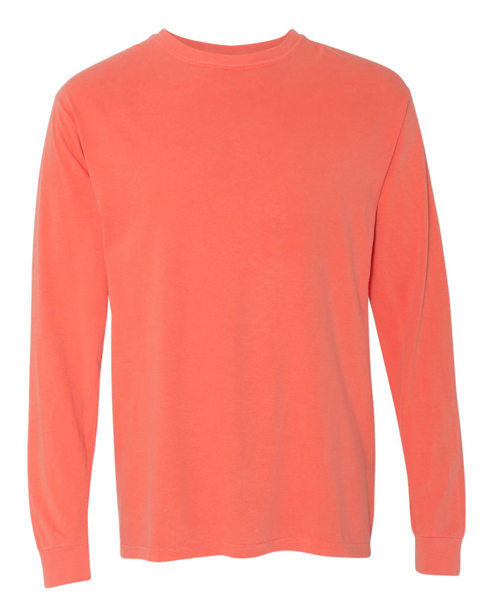 Comfort Colors 6014 Garment-Dyed Long Sleeve T-Shirt in Bright Salmon
