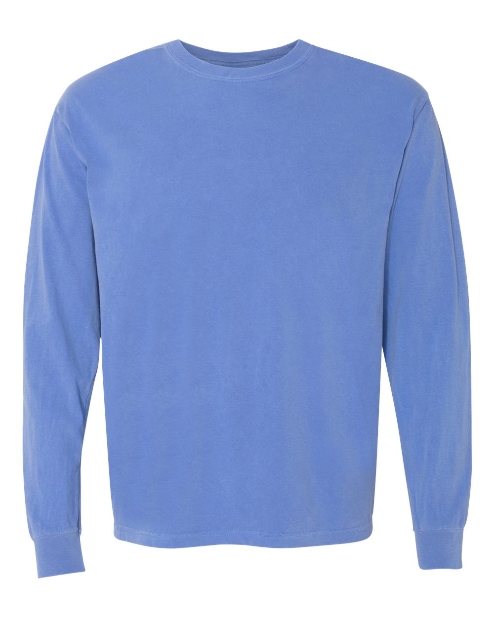 Comfort Colors 6014 Garment-Dyed Long Sleeve T-Shirt in Flo Blue