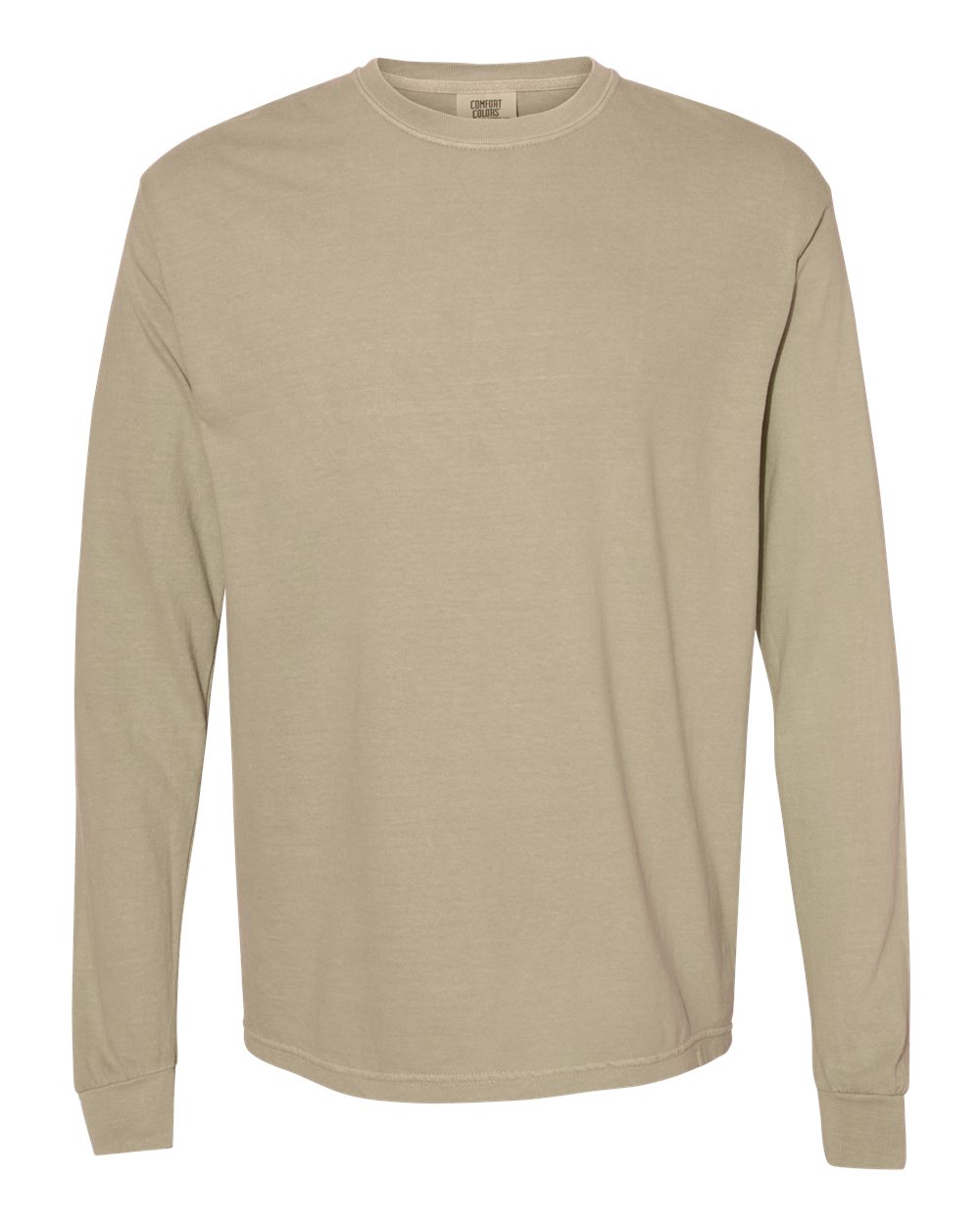 Comfort Colors 6014 Garment-Dyed Long Sleeve T-Shirt in Khaki