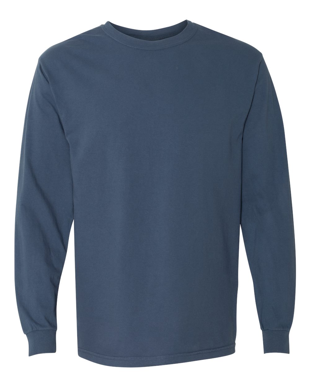 Comfort Colors 6014 Garment-Dyed Long Sleeve T-Shirt in Midnight