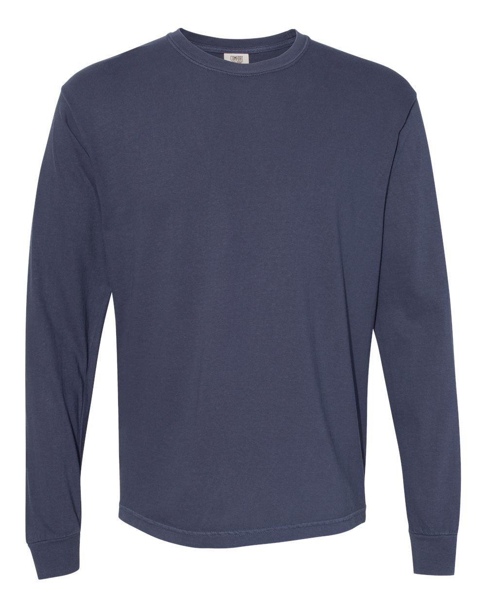 Comfort Colors 6014 Garment-Dyed Long Sleeve T-Shirt in Navy