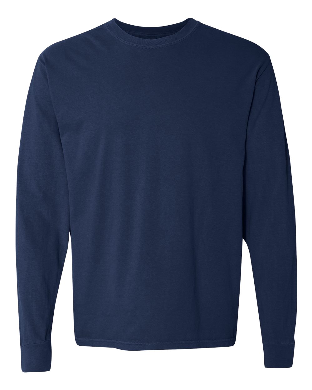 Comfort Colors 6014 Garment-Dyed Long Sleeve T-Shirt in True Navy